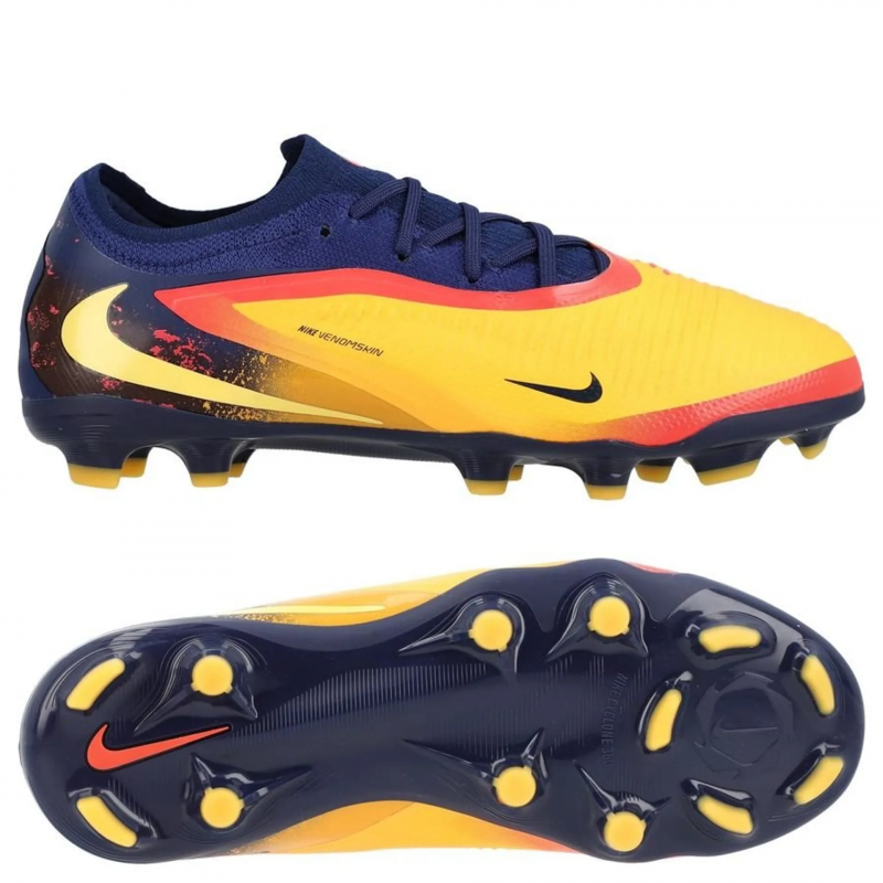 Nike Phantom 6 Pro Low Cut MG Erling Haaland Personal Edition - Orange/Jaune/Bleu Enfant